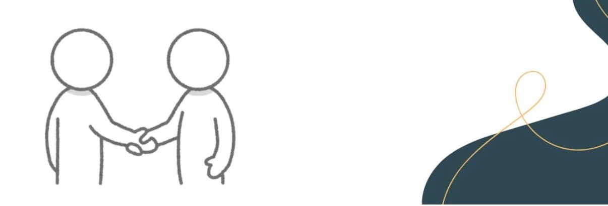 Illustrazione: due persone che si stringono la mano